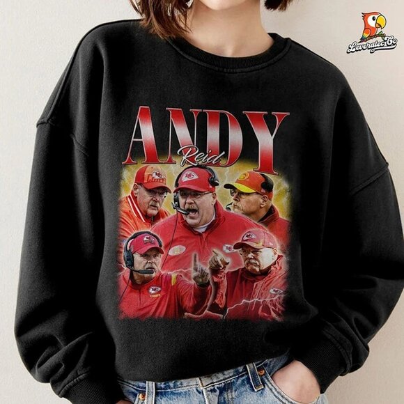 Andy Reid Kansas City Football NFL Sweatshirt Retro Fan Gift Crewneck 05 - Picture 1 of 5